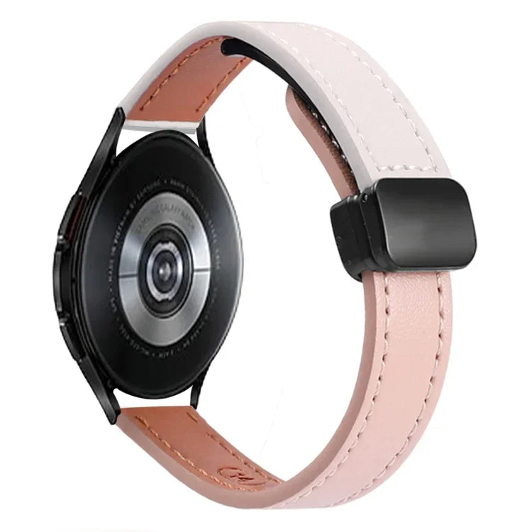 Slim Magnetic Buckle 20mm Microfiber Leather Watch Band, For Samsung Galaxy Watch 4  40 / 44mm, For Samsung Galaxy Watch 4 Classic 42 / 46mm