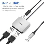 WAVLINK UHP510 Pro 87W PD Lade USB C zu Dual HD Konverter 4K 60Hz Monitor Adapter