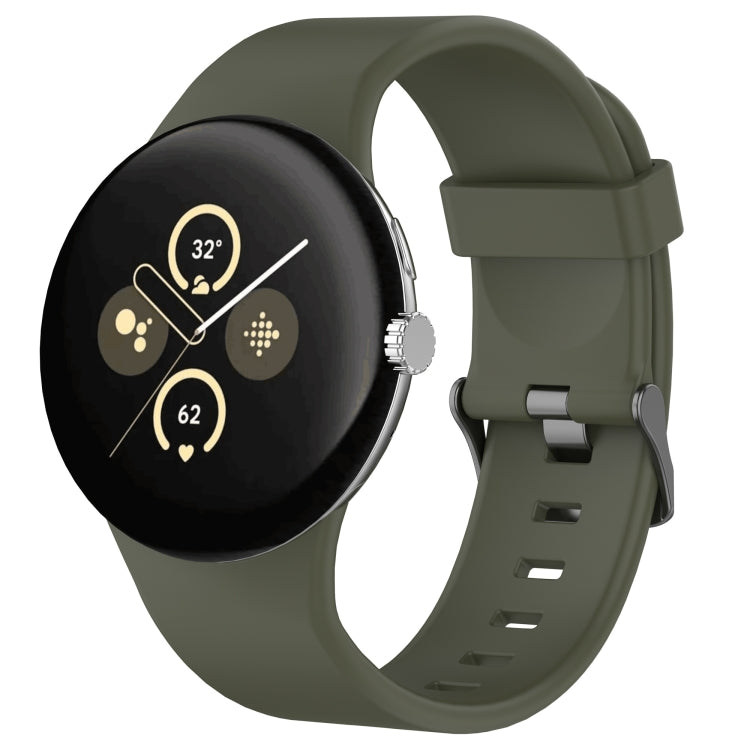Einfarbiges Sport-Silikonarmband, für Google Pixel Watch 4 / Watch 3 45mm
