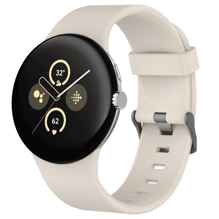 Einfarbiges Sport-Silikonarmband, für Google Pixel Watch 4 / Watch 3 45mm