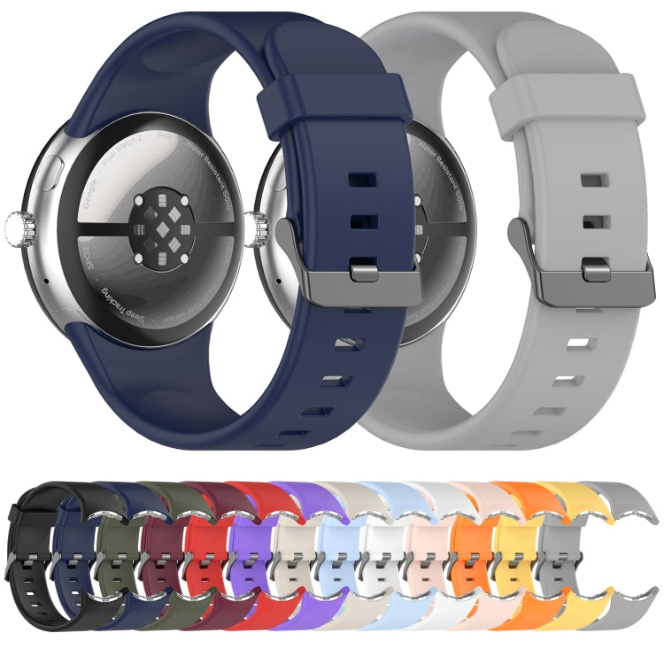 Einfarbiges Sport-Silikonarmband, für Google Pixel Watch 4 / Watch 3 45mm
