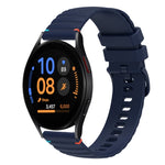 Gewelltes gepunktetes genähtes 20mm Silikon-Uhrenarmband, für Samsung Galaxy Watch FE 40mm, für Samsung Galaxy Watch 7 40 / 44mm, für Samsung Galaxy Watch 6 Classic 43 / 47mm, für Samsung Galaxy Watch 6 40 / 44mm