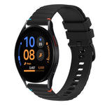 Gewelltes gepunktetes genähtes 20mm Silikon-Uhrenarmband, für Samsung Galaxy Watch FE 40mm, für Samsung Galaxy Watch 7 40 / 44mm, für Samsung Galaxy Watch 6 Classic 43 / 47mm, für Samsung Galaxy Watch 6 40 / 44mm
