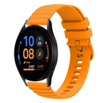 Gewelltes gepunktetes genähtes 20mm Silikon-Uhrenarmband, für Samsung Galaxy Watch FE 40mm, für Samsung Galaxy Watch 7 40 / 44mm, für Samsung Galaxy Watch 6 Classic 43 / 47mm, für Samsung Galaxy Watch 6 40 / 44mm