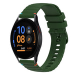 Gewelltes gepunktetes genähtes 20mm Silikon-Uhrenarmband, für Samsung Galaxy Watch FE 40mm, für Samsung Galaxy Watch 7 40 / 44mm, für Samsung Galaxy Watch 6 Classic 43 / 47mm, für Samsung Galaxy Watch 6 40 / 44mm