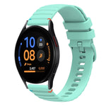 Gewelltes gepunktetes genähtes 20mm Silikon-Uhrenarmband, für Samsung Galaxy Watch FE 40mm, für Samsung Galaxy Watch 7 40 / 44mm, für Samsung Galaxy Watch 6 Classic 43 / 47mm, für Samsung Galaxy Watch 6 40 / 44mm