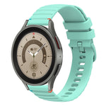 Welliges, gepunktetes, genähtes 20mm Silikon-Uhrenarmband, für Samsung Galaxy Watch 5 40 / 44mm, für Samsung Galaxy Watch 5 Pro 45mm, für Samsung Galaxy Watch 4 40 / 44mm, für Samsung Galaxy Watch 4 Classic 42 / 46mm