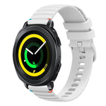 Welliges, gepunktetes, genähtes 20mm Silikon-Uhrenarmband, für Samsung Galaxy Gear Sport, für Samsung Galaxy Watch Active 2, für Samsung Galaxy Watch3 41mm, für Samsung Galaxy Watch Active