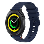 Welliges, gepunktetes, genähtes 20mm Silikon-Uhrenarmband, für Samsung Galaxy Gear Sport, für Samsung Galaxy Watch Active 2, für Samsung Galaxy Watch3 41mm, für Samsung Galaxy Watch Active