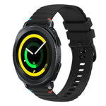 Welliges, gepunktetes, genähtes 20mm Silikon-Uhrenarmband, für Samsung Galaxy Gear Sport, für Samsung Galaxy Watch Active 2, für Samsung Galaxy Watch3 41mm, für Samsung Galaxy Watch Active