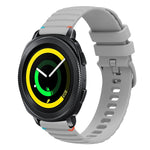Welliges, gepunktetes, genähtes 20mm Silikon-Uhrenarmband, für Samsung Galaxy Gear Sport, für Samsung Galaxy Watch Active 2, für Samsung Galaxy Watch3 41mm, für Samsung Galaxy Watch Active