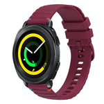 Welliges, gepunktetes, genähtes 20mm Silikon-Uhrenarmband, für Samsung Galaxy Gear Sport, für Samsung Galaxy Watch Active 2, für Samsung Galaxy Watch3 41mm, für Samsung Galaxy Watch Active