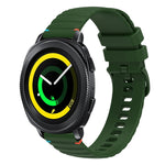 Welliges, gepunktetes, genähtes 20mm Silikon-Uhrenarmband, für Samsung Galaxy Gear Sport, für Samsung Galaxy Watch Active 2, für Samsung Galaxy Watch3 41mm, für Samsung Galaxy Watch Active