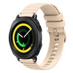 Welliges, gepunktetes, genähtes 20mm Silikon-Uhrenarmband, für Samsung Galaxy Gear Sport, für Samsung Galaxy Watch Active 2, für Samsung Galaxy Watch3 41mm, für Samsung Galaxy Watch Active