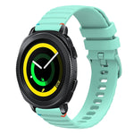 Welliges, gepunktetes, genähtes 20mm Silikon-Uhrenarmband, für Samsung Galaxy Gear Sport, für Samsung Galaxy Watch Active 2, für Samsung Galaxy Watch3 41mm, für Samsung Galaxy Watch Active