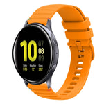 Welliges, gepunktetes, genähtes 20mm Silikon-Uhrenarmband, für Samsung Galaxy Gear Sport, für Samsung Galaxy Watch Active 2, für Samsung Galaxy Watch3 41mm, für Samsung Galaxy Watch Active