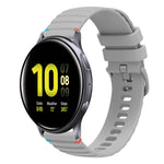 Welliges, gepunktetes, genähtes 20mm Silikon-Uhrenarmband, für Samsung Galaxy Gear Sport, für Samsung Galaxy Watch Active 2, für Samsung Galaxy Watch3 41mm, für Samsung Galaxy Watch Active