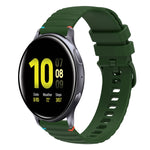Welliges, gepunktetes, genähtes 20mm Silikon-Uhrenarmband, für Samsung Galaxy Gear Sport, für Samsung Galaxy Watch Active 2, für Samsung Galaxy Watch3 41mm, für Samsung Galaxy Watch Active