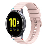Welliges, gepunktetes, genähtes 20mm Silikon-Uhrenarmband, für Samsung Galaxy Gear Sport, für Samsung Galaxy Watch Active 2, für Samsung Galaxy Watch3 41mm, für Samsung Galaxy Watch Active