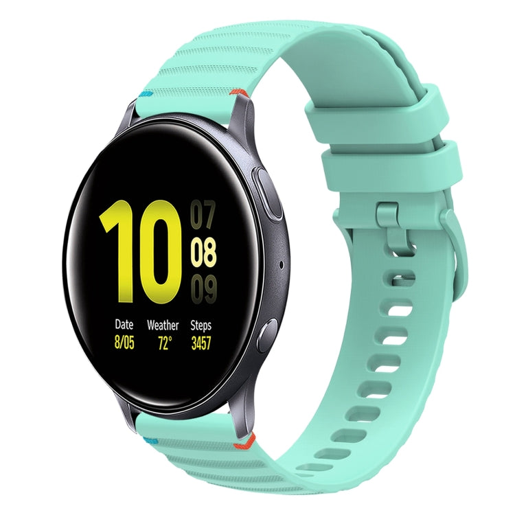 Welliges, gepunktetes, genähtes 20mm Silikon-Uhrenarmband, für Samsung Galaxy Gear Sport, für Samsung Galaxy Watch Active 2, für Samsung Galaxy Watch3 41mm, für Samsung Galaxy Watch Active
