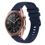 Welliges, gepunktetes, genähtes 20mm Silikon-Uhrenarmband, für Samsung Galaxy Gear Sport, für Samsung Galaxy Watch Active 2, für Samsung Galaxy Watch3 41mm, für Samsung Galaxy Watch Active