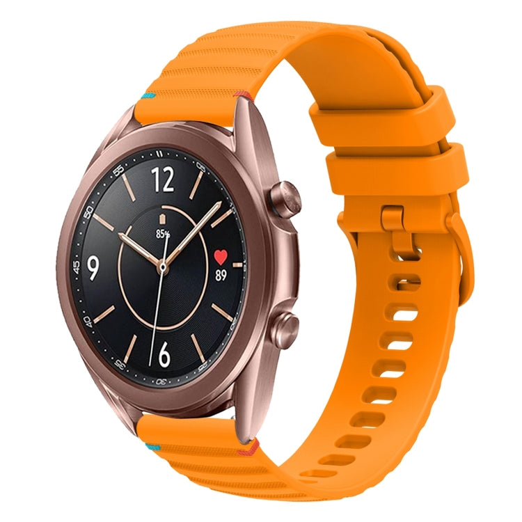 Welliges, gepunktetes, genähtes 20mm Silikon-Uhrenarmband, für Samsung Galaxy Gear Sport, für Samsung Galaxy Watch Active 2, für Samsung Galaxy Watch3 41mm, für Samsung Galaxy Watch Active