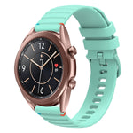 Welliges, gepunktetes, genähtes 20mm Silikon-Uhrenarmband, für Samsung Galaxy Gear Sport, für Samsung Galaxy Watch Active 2, für Samsung Galaxy Watch3 41mm, für Samsung Galaxy Watch Active