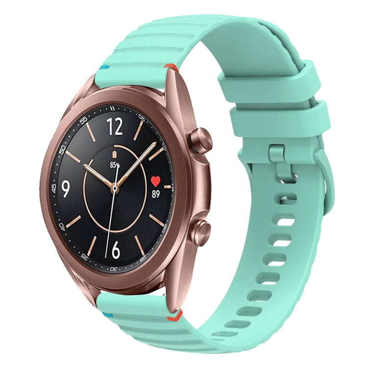 Welliges, gepunktetes, genähtes 20mm Silikon-Uhrenarmband, für Samsung Galaxy Gear Sport, für Samsung Galaxy Watch Active 2, für Samsung Galaxy Watch3 41mm, für Samsung Galaxy Watch Active