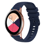 Welliges, gepunktetes, genähtes 20mm Silikon-Uhrenarmband, für Samsung Galaxy Gear Sport, für Samsung Galaxy Watch Active 2, für Samsung Galaxy Watch3 41mm, für Samsung Galaxy Watch Active