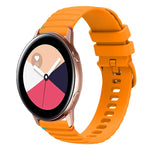 Welliges, gepunktetes, genähtes 20mm Silikon-Uhrenarmband, für Samsung Galaxy Gear Sport, für Samsung Galaxy Watch Active 2, für Samsung Galaxy Watch3 41mm, für Samsung Galaxy Watch Active
