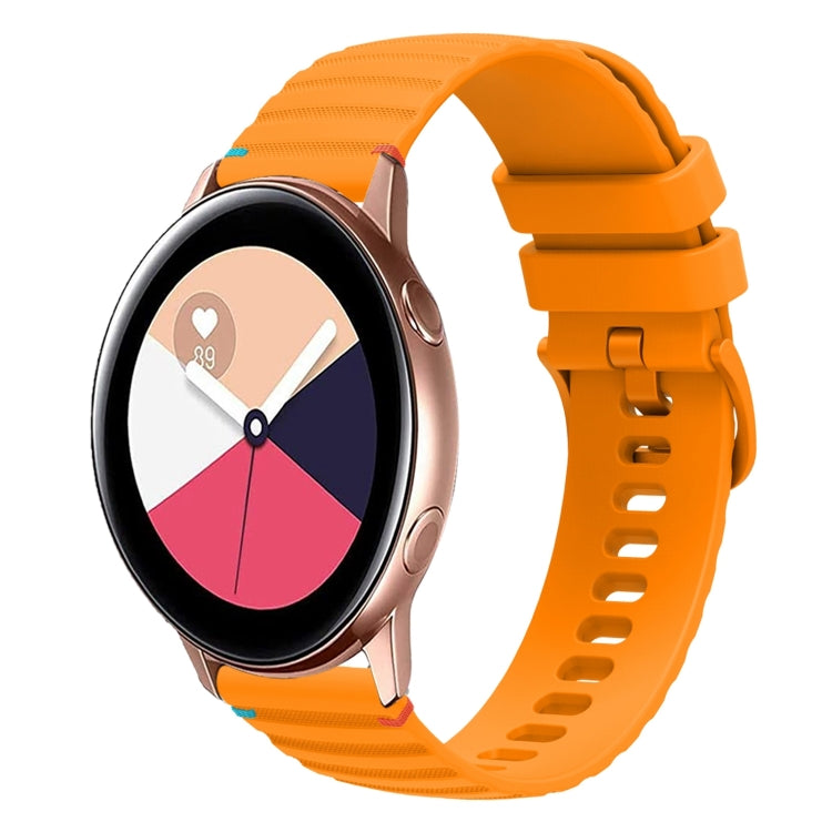 Welliges, gepunktetes, genähtes 20mm Silikon-Uhrenarmband, für Samsung Galaxy Gear Sport, für Samsung Galaxy Watch Active 2, für Samsung Galaxy Watch3 41mm, für Samsung Galaxy Watch Active