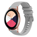 Welliges, gepunktetes, genähtes 20mm Silikon-Uhrenarmband, für Samsung Galaxy Gear Sport, für Samsung Galaxy Watch Active 2, für Samsung Galaxy Watch3 41mm, für Samsung Galaxy Watch Active