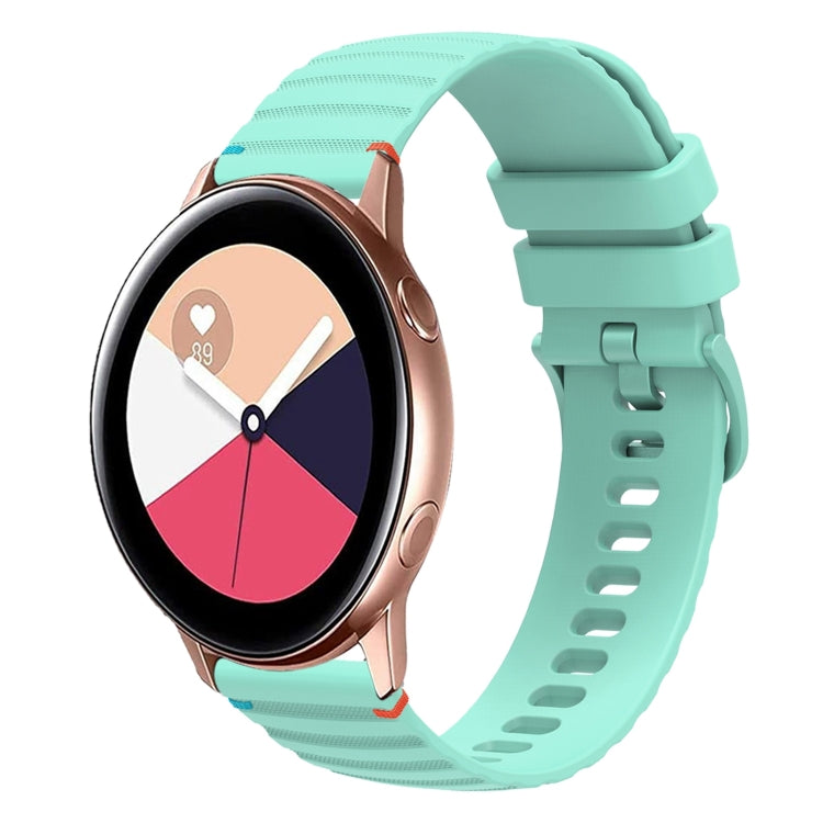 Welliges, gepunktetes, genähtes 20mm Silikon-Uhrenarmband, für Samsung Galaxy Gear Sport, für Samsung Galaxy Watch Active 2, für Samsung Galaxy Watch3 41mm, für Samsung Galaxy Watch Active