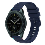 Wellenförmiges, gepunktetes, genähtes 20-mm-Silikonarmband, passend für Samsung Galaxy Watch 42 mm und Samsung Gear S2 Classic