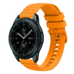Wellenförmiges, gepunktetes, genähtes 20-mm-Silikonarmband, passend für Samsung Galaxy Watch 42 mm und Samsung Gear S2 Classic
