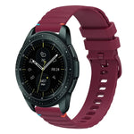Wellenförmiges, gepunktetes, genähtes 20-mm-Silikonarmband, passend für Samsung Galaxy Watch 42 mm und Samsung Gear S2 Classic