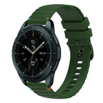 Wellenförmiges, gepunktetes, genähtes 20-mm-Silikonarmband, passend für Samsung Galaxy Watch 42 mm und Samsung Gear S2 Classic