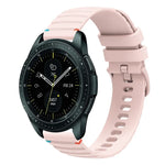 Wellenförmiges, gepunktetes, genähtes 20-mm-Silikonarmband, passend für Samsung Galaxy Watch 42 mm und Samsung Gear S2 Classic