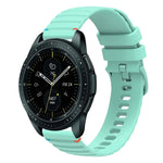 Wellenförmiges, gepunktetes, genähtes 20-mm-Silikonarmband, passend für Samsung Galaxy Watch 42 mm und Samsung Gear S2 Classic