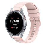 Gewelltes gepunktetes genähtes 20mm Silikon-Uhrenarmband, für Samsung Galaxy Watch FE 40mm, für Samsung Galaxy Watch 7 40 / 44mm, für Samsung Galaxy Watch 6 Classic 43 / 47mm, für Samsung Galaxy Watch 6 40 / 44mm