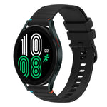 Welliges, gepunktetes, genähtes 20mm Silikon-Uhrenarmband, für Samsung Galaxy Watch 5 40 / 44mm, für Samsung Galaxy Watch 5 Pro 45mm, für Samsung Galaxy Watch 4 40 / 44mm, für Samsung Galaxy Watch 4 Classic 42 / 46mm