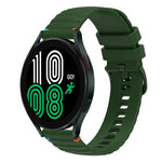 Welliges, gepunktetes, genähtes 20mm Silikon-Uhrenarmband, für Samsung Galaxy Watch 5 40 / 44mm, für Samsung Galaxy Watch 5 Pro 45mm, für Samsung Galaxy Watch 4 40 / 44mm, für Samsung Galaxy Watch 4 Classic 42 / 46mm
