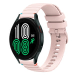 Welliges, gepunktetes, genähtes 20mm Silikon-Uhrenarmband, für Samsung Galaxy Watch 5 40 / 44mm, für Samsung Galaxy Watch 5 Pro 45mm, für Samsung Galaxy Watch 4 40 / 44mm, für Samsung Galaxy Watch 4 Classic 42 / 46mm