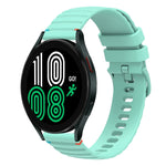 Welliges, gepunktetes, genähtes 20mm Silikon-Uhrenarmband, für Samsung Galaxy Watch 5 40 / 44mm, für Samsung Galaxy Watch 5 Pro 45mm, für Samsung Galaxy Watch 4 40 / 44mm, für Samsung Galaxy Watch 4 Classic 42 / 46mm