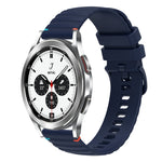 Welliges, gepunktetes, genähtes 20mm Silikon-Uhrenarmband, für Samsung Galaxy Watch 5 40 / 44mm, für Samsung Galaxy Watch 5 Pro 45mm, für Samsung Galaxy Watch 4 40 / 44mm, für Samsung Galaxy Watch 4 Classic 42 / 46mm