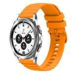 Welliges, gepunktetes, genähtes 20mm Silikon-Uhrenarmband, für Samsung Galaxy Watch 5 40 / 44mm, für Samsung Galaxy Watch 5 Pro 45mm, für Samsung Galaxy Watch 4 40 / 44mm, für Samsung Galaxy Watch 4 Classic 42 / 46mm