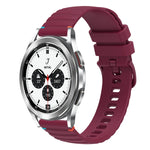 Welliges, gepunktetes, genähtes 20mm Silikon-Uhrenarmband, für Samsung Galaxy Watch 5 40 / 44mm, für Samsung Galaxy Watch 5 Pro 45mm, für Samsung Galaxy Watch 4 40 / 44mm, für Samsung Galaxy Watch 4 Classic 42 / 46mm