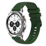 Welliges, gepunktetes, genähtes 20mm Silikon-Uhrenarmband, für Samsung Galaxy Watch 5 40 / 44mm, für Samsung Galaxy Watch 5 Pro 45mm, für Samsung Galaxy Watch 4 40 / 44mm, für Samsung Galaxy Watch 4 Classic 42 / 46mm