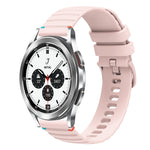 Welliges, gepunktetes, genähtes 20mm Silikon-Uhrenarmband, für Samsung Galaxy Watch 5 40 / 44mm, für Samsung Galaxy Watch 5 Pro 45mm, für Samsung Galaxy Watch 4 40 / 44mm, für Samsung Galaxy Watch 4 Classic 42 / 46mm