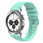 Welliges, gepunktetes, genähtes 20mm Silikon-Uhrenarmband, für Samsung Galaxy Watch 5 40 / 44mm, für Samsung Galaxy Watch 5 Pro 45mm, für Samsung Galaxy Watch 4 40 / 44mm, für Samsung Galaxy Watch 4 Classic 42 / 46mm